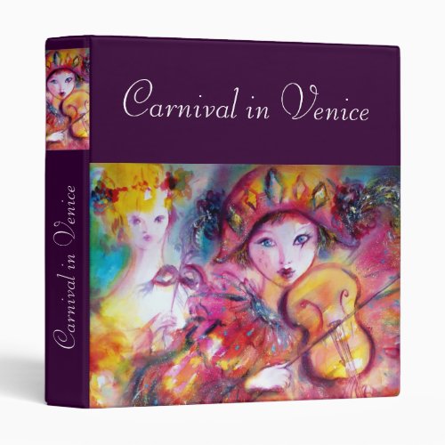 ARLECCHINO AND COLOMBINA  Venetian Carnival Masks Binder