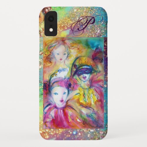 ARLECCHINO PIERO AND COLOMBINA   MONOGRAM iPhone XR CASE