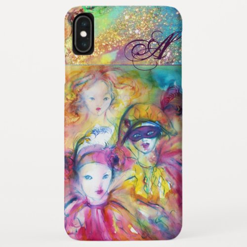 ARLECCHINO PIERO AND COLOMBINA   MONOGRAM iPhone XS MAX CASE