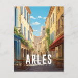 Arles - France - illustration Postcard<br><div class="desc">Arles is a town located on the Rhone,  in the Provence region in the south of France. She is famous for inspiring the paintings of Van Gogh,  who influenced contemporary art exhibited at the Vincent Van Gogh Foundation.</div>