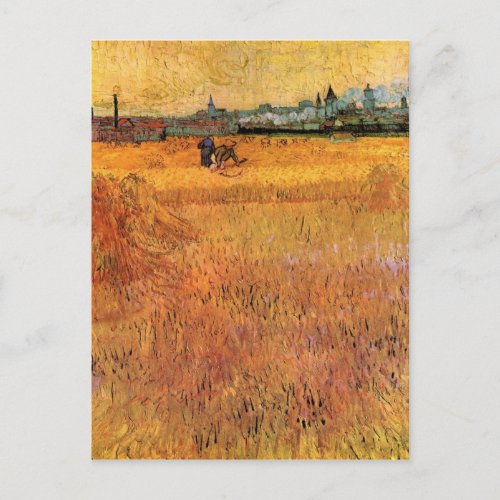 Arles View from the Wheat Fields by van Gogh Postcard