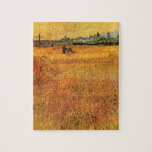 Arles View from Wheat Fields by Vincent van Gogh Jigsaw Puzzle