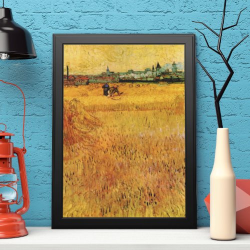 Arles View from Wheat Fields by Vincent van Gogh Poster