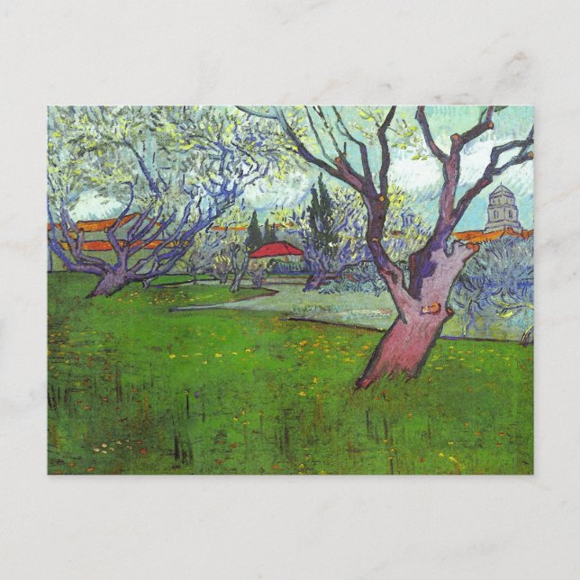 Arles with Trees in Blossom, Vincent van Gogh Postcard (Front)