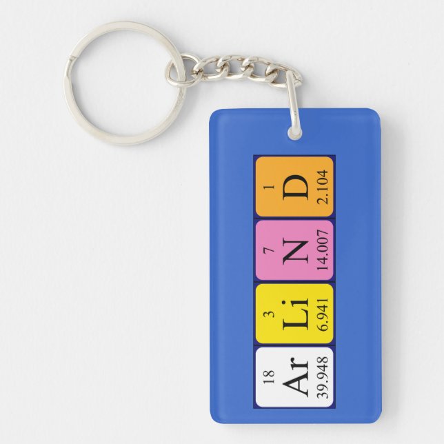 Arlind periodic table name keyring (Front)