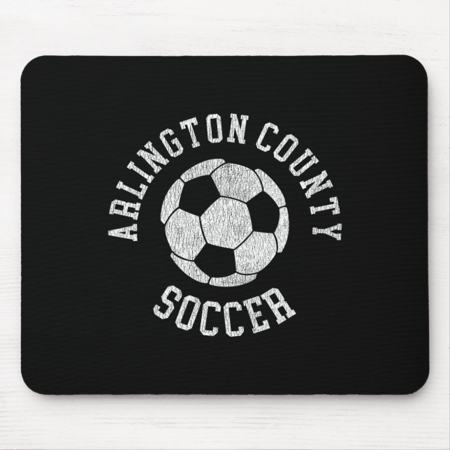 Arlington County Soccer Retro Distressed 90's Vint Mouse Pad (Front)