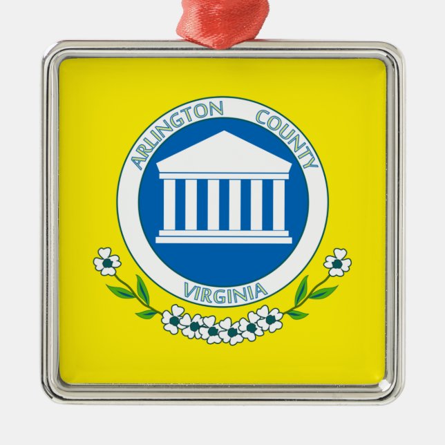 Arlington Flag (Virginia, USA) (Arlington County) Metal Ornament (Front)