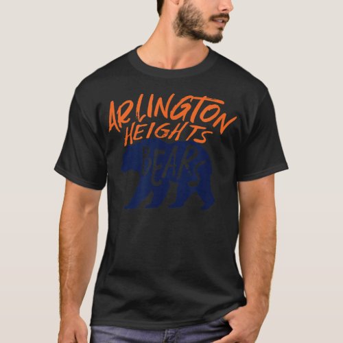 Arlington Heights Bears Football Team Touchdown Re T_Shirt