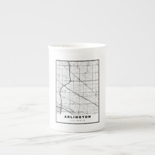 Arlington Heights Map Bone China Mug