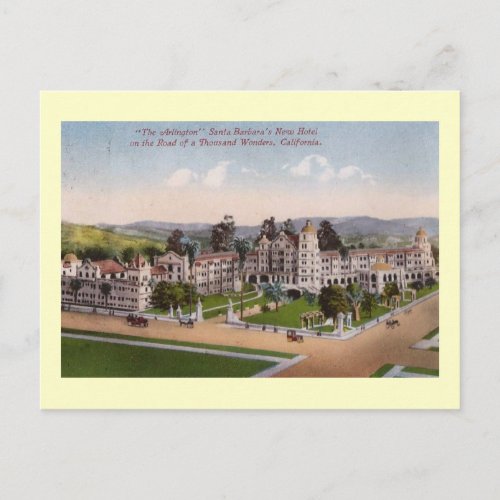 Arlington Hotel Santa Barbara California Vintage Postcard