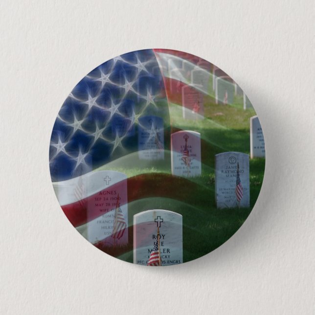 Arlington National Cemetery, American Flag Button (Front)