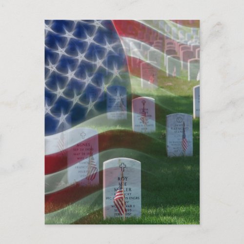 Arlington National Cemetery American Flag Postcard