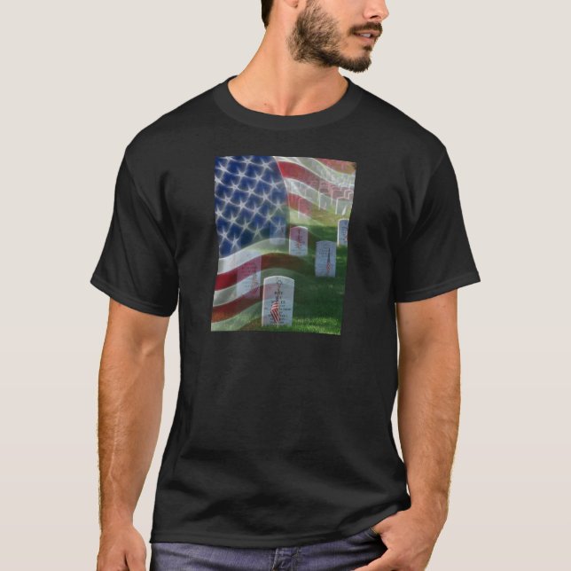 Arlington National Cemetery, American Flag T-Shirt (Front)