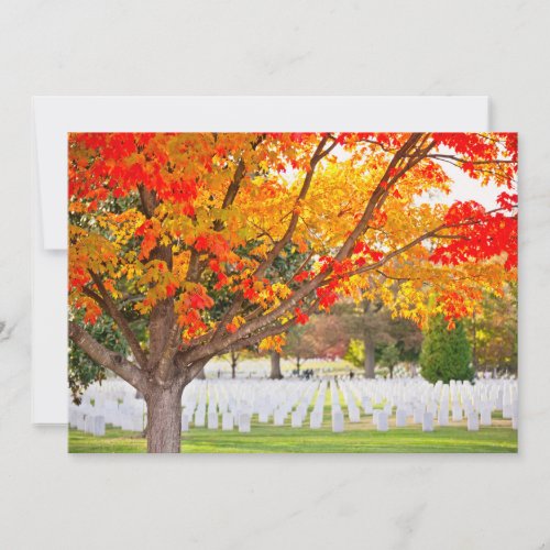 Arlington National Cemetery in Autumn Invitation