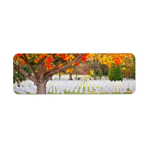 Arlington National Cemetery in Autumn Label