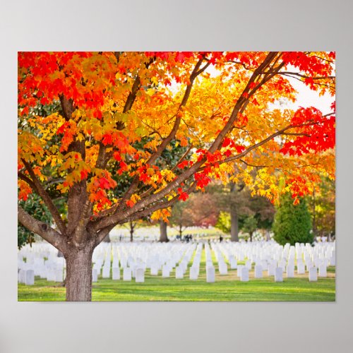 Arlington National Cemetery in Autumn Poster