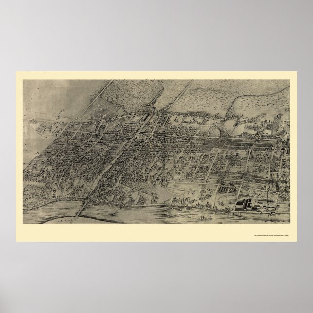 Arlington, NJ Panoramic Map - 1907 Poster (Front)