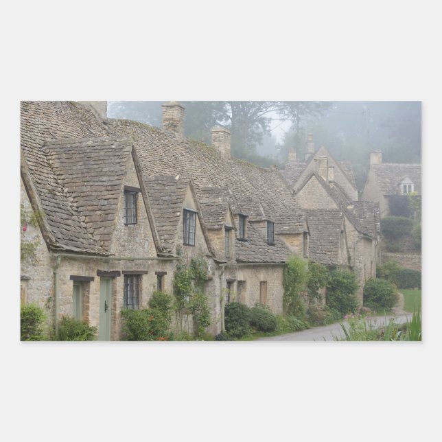 Arlington Row, Bibury rectangular sticker (Front)
