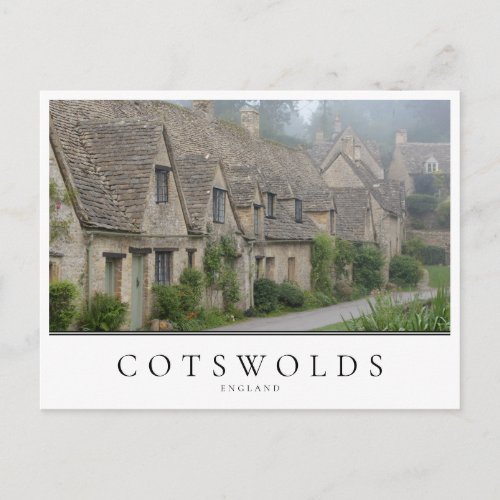 Arlington Row houses Bibury in the Cotwolds Postcard