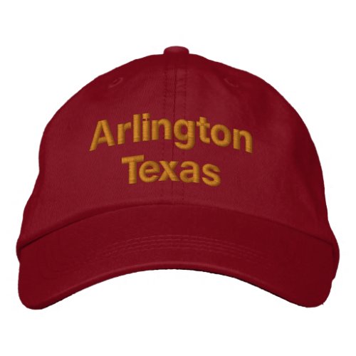 Arlington texas embroidered baseball cap