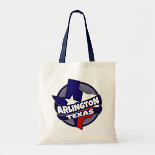 Arlington Texas flag burst reusable tote bag