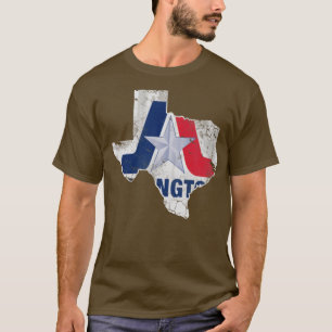 Arlington Texas Flag Map Vintage Fade T-Shirt
