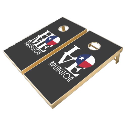 Arlington Texas HOME LOVE  Cornhole Set