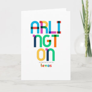 Arlington Texas Mid Century, Pop Art, Card