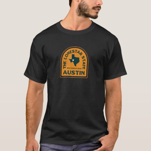 Arlington Texas Vintage Style TX State Badge T_Shirt