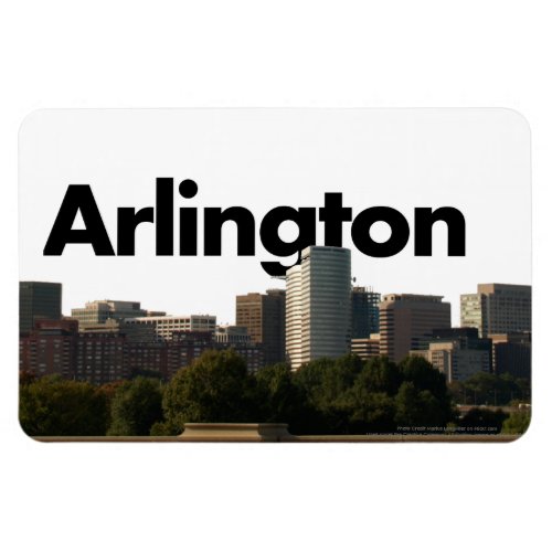 Arlington TX Skyline wArlington in the Sky Magnet