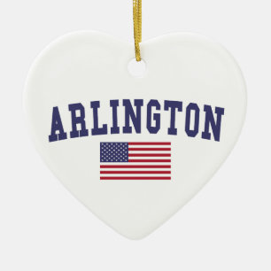 Arlington VA Flag Ceramic Ornament
