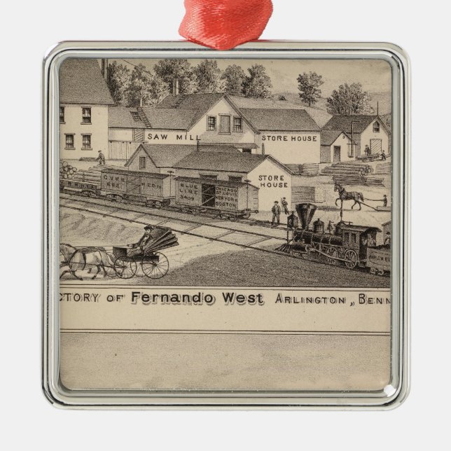Arlington Vermont Metal Ornament (Front)