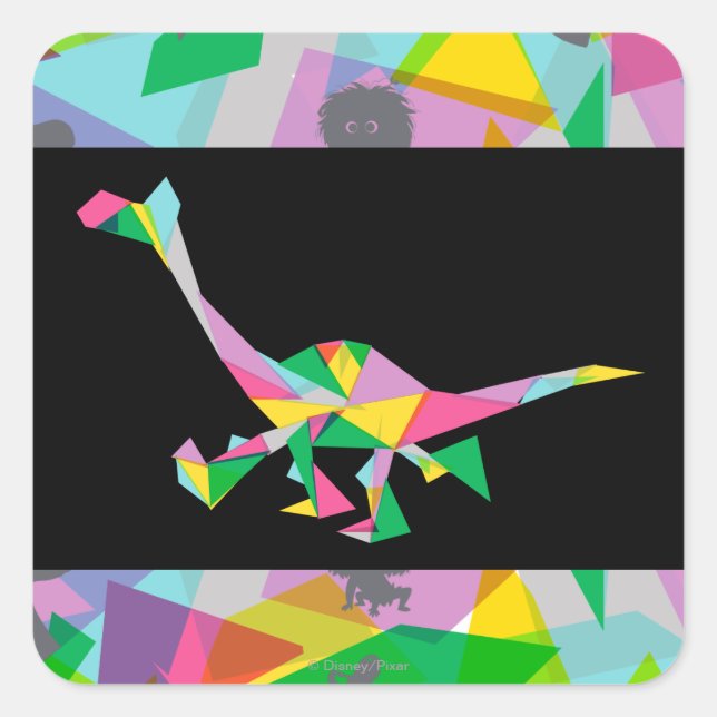 Arlo Abstract Silhouette Square Sticker (Front)