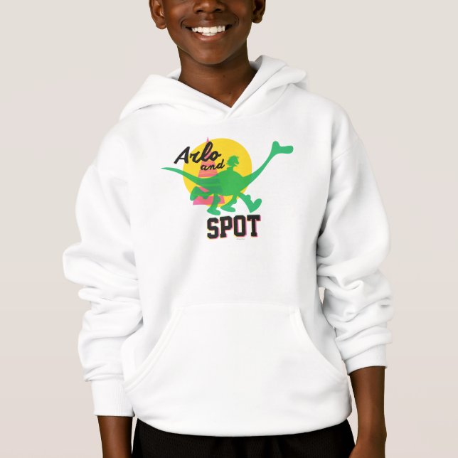 Arlo And Spot Sunset Hoodie (Front)