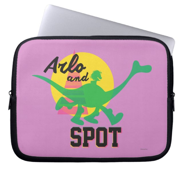 Arlo And Spot Sunset Laptop Sleeve (Front)