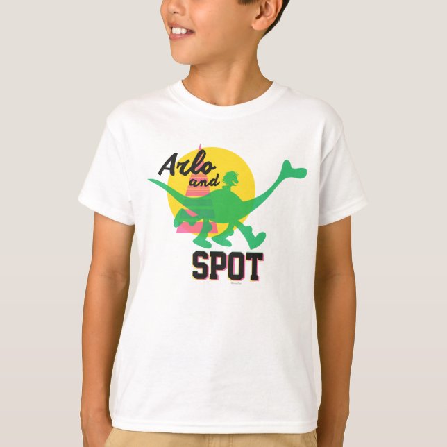 Arlo And Spot Sunset T-Shirt (Front)