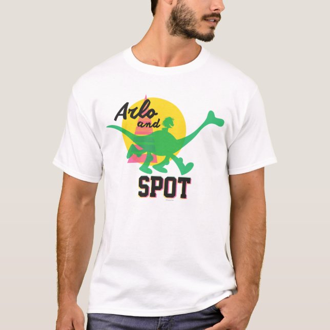 Arlo And Spot Sunset T-Shirt (Front)