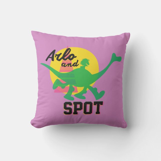 Arlo And Spot Sunset Throw Pillow (Front)