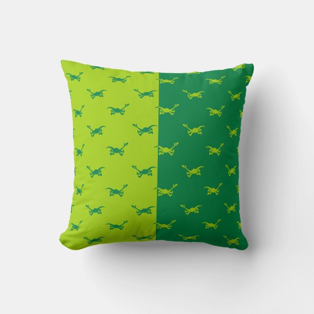 Arlo Half Color Running Throw Pillow (Front)