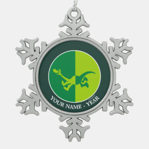 Arlo Half/Half Snowflake Pewter Christmas Ornament