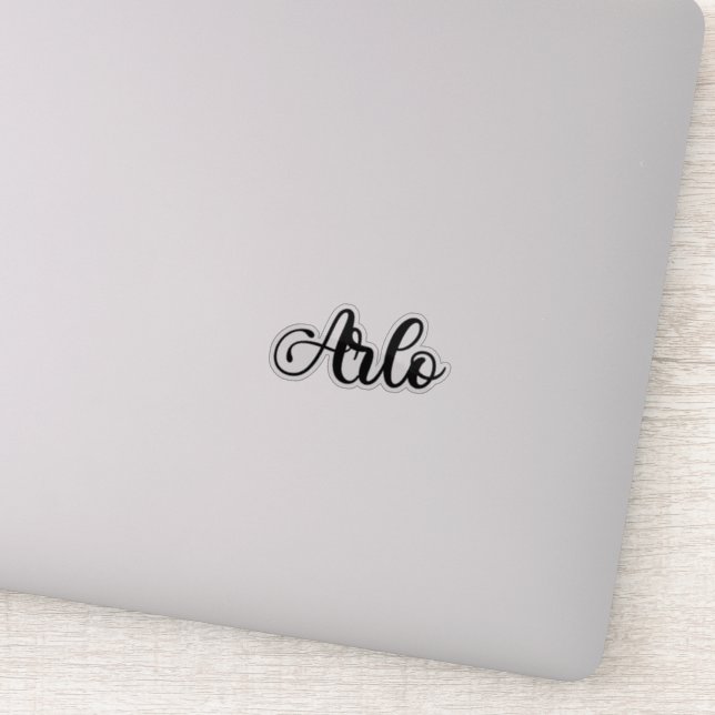 Arlo Name - Handwritten Calligraphy Sticker (Detail)