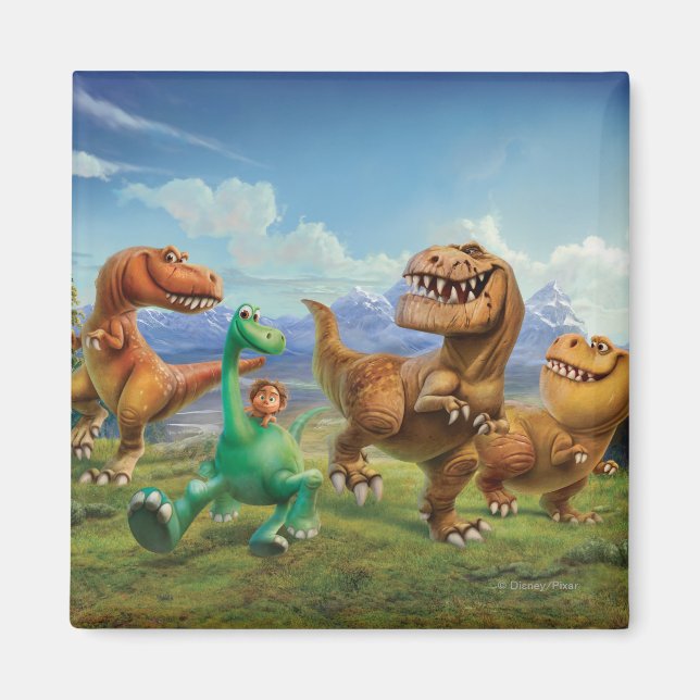 Arlo, Spot, and Ranchers In Field Magnet (Front)