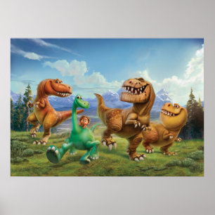 Arlo, Spot, and Ranchers In Field Poster