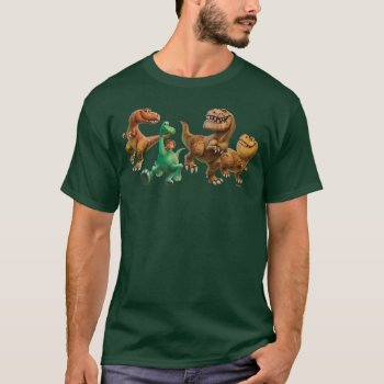 Arlo  Spot  And Ranchers In Field T-shirt by gooddinosaur at Zazzle