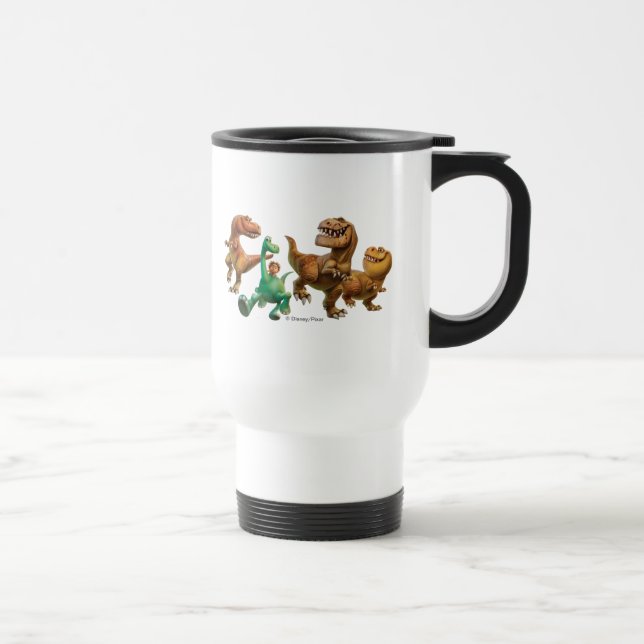 Arlo, Spot, and Ranchers In Field Travel Mug (Right)