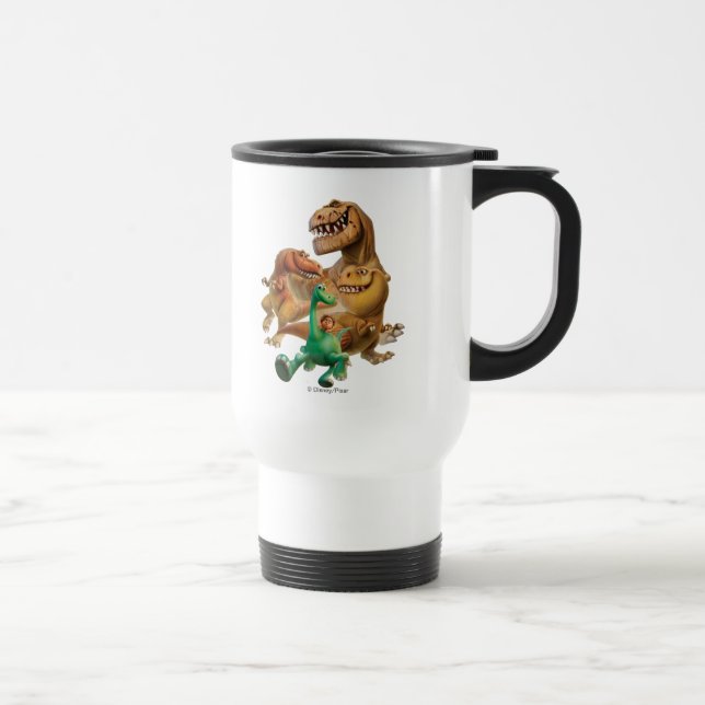 Arlo, Spot, and Ranchers In Forest Travel Mug (Right)