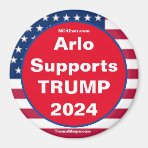 Arlo Supports TRUMP 2024 Patriotic magnet