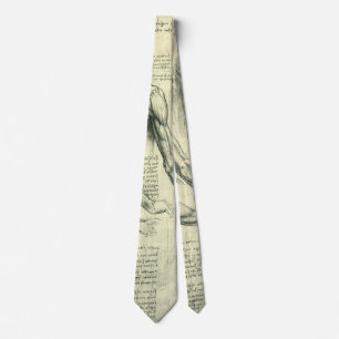 Arm and Shoulder Anatomy by Leonardo da Vinci Neck Tie