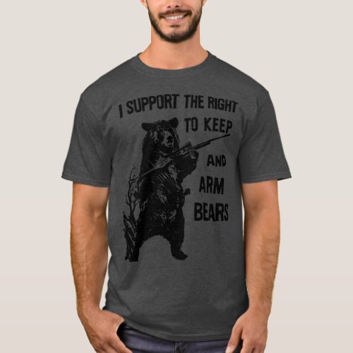 Arm Bears Funny Hunting Saying Military hunt wolf  T_Shirt