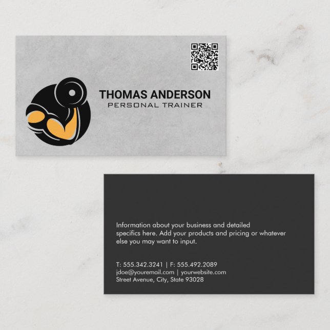 Arm Curling Weight | Fitness Business Card (Front/Back)